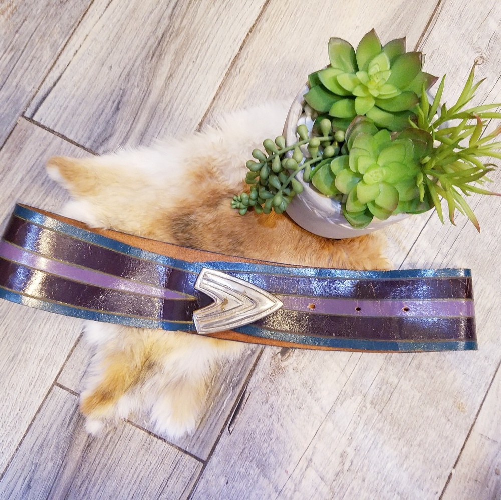 Boho vintage genuine leather belt